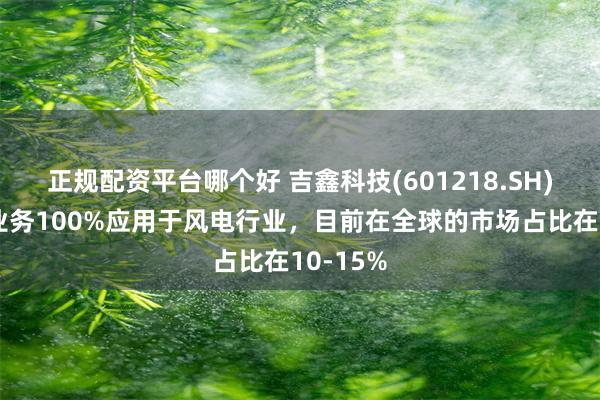 正规配资平台哪个好 吉鑫科技(601218.SH)：铸件业务100%应用于风电行业，目前在全球的市场占比在10-15%